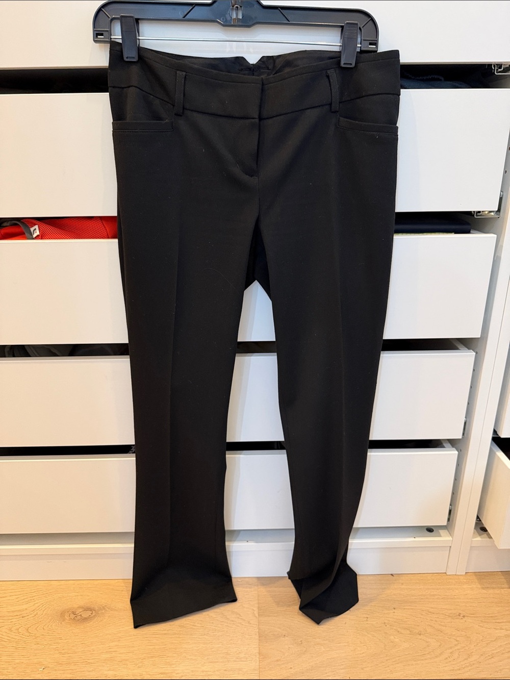 Express Black Straight-Leg Women's Dress Trousers